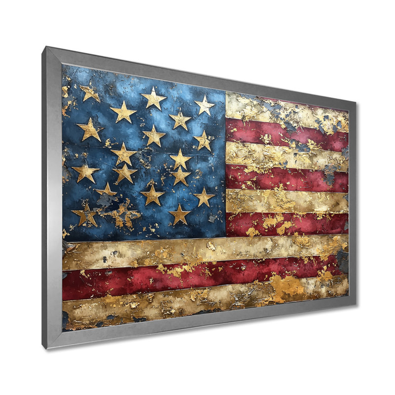 Art mural sur toile Laki - États-Unis, Reproduction d'une seule photo avec cadre, Argent argent, H 34 po x l 44 po