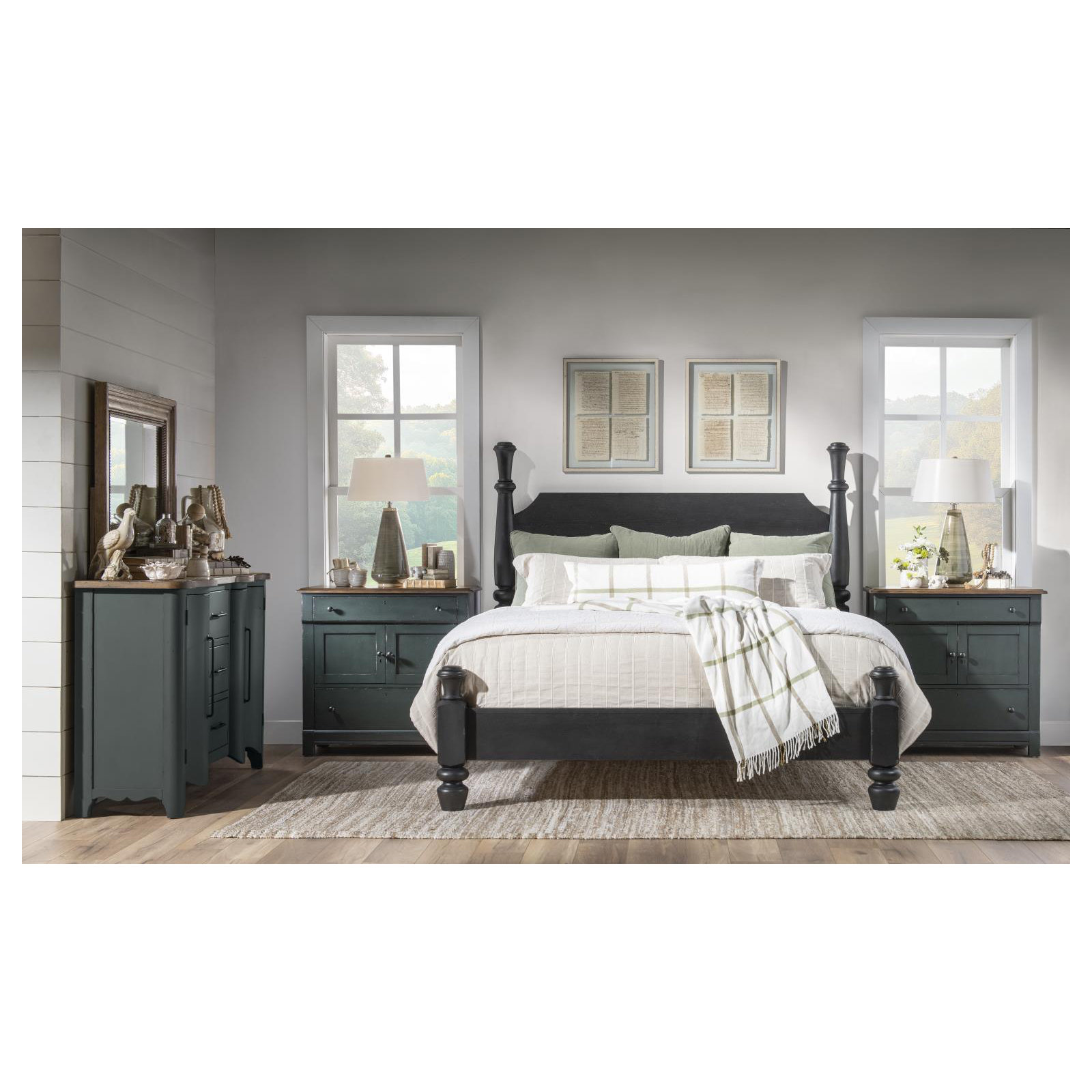 Country Living Bead Trimmed Mirror, Brown