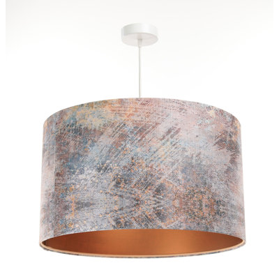 1 - Light Copper Drum Pendant