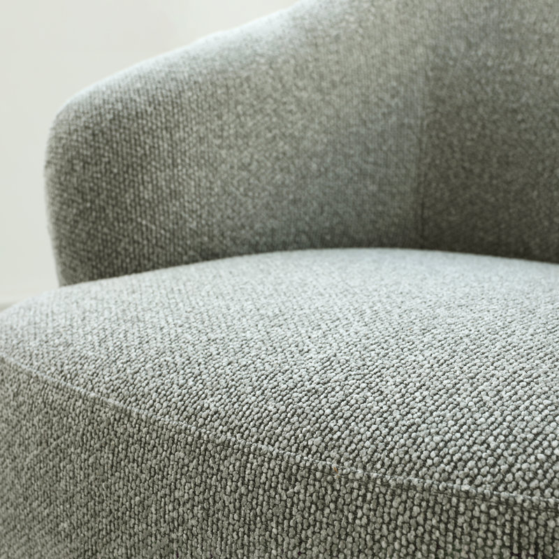Eiryn Upholstered Swivel Accent Chair, Gray Chenille