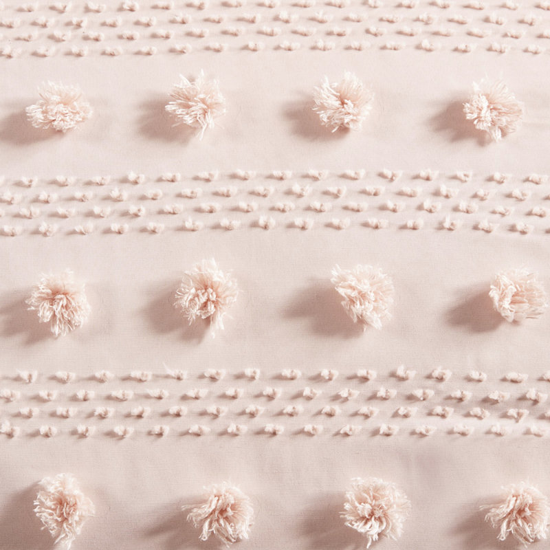 Édredon simple / simple TG avec détails rose doux au toucher, lavage en machine, Rose