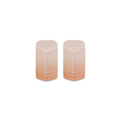 Le Creuset Stoneware Heart Salt And Pepper Shakers Peche