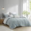 Ensemble de literie en coton 3 pièces pour grand lit - rayures brodées et encre de qualité + édredon ivy double / grand avec texture respirante-126060578