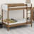 Bunk Bed Frame With Ladder, Safety Guardrails, Upholstered Headboard/Footboard