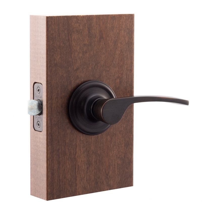 Residential Scandinavian Style Passage Door Lever, Tuscan Bronze