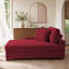 Chaise longue surdimensionnée en velours côtelé rouge avec accoudoirs et coussins Milbrey-1463754487-1463754480-1447035766