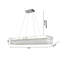 Lustre rectangulaire en cristal DEL 4 lumières Transitional-70721543