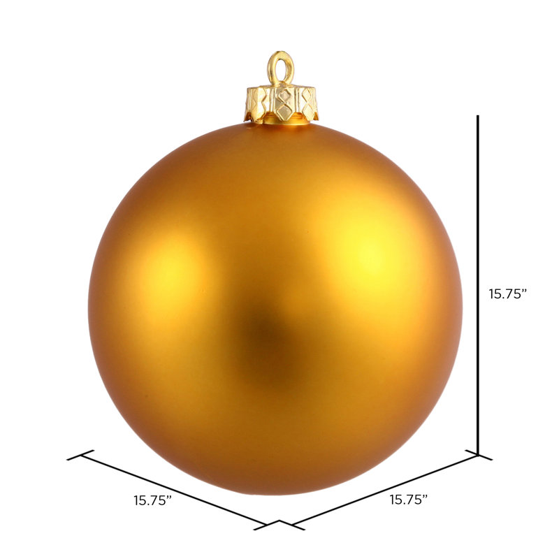 Décoration de boule décorative des Fêtes, Or antique, H 15,75 po x l 15,75 po x P 15,75 po