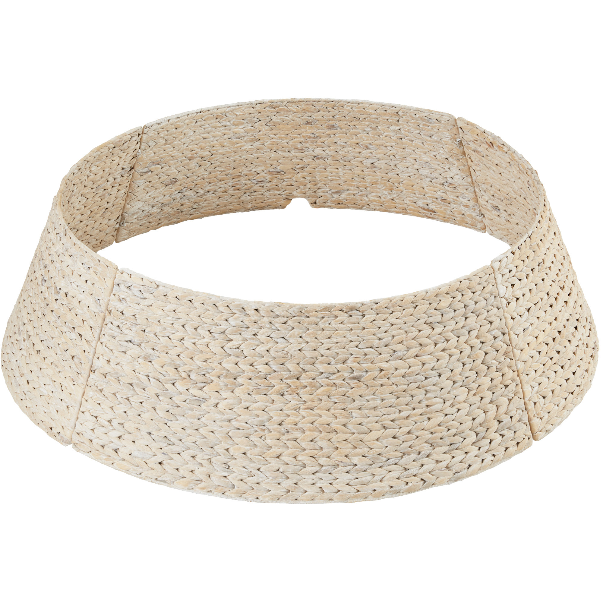 Rattan Tree Collar, Washed White, 11.25" H x 42" W