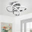 Janyia 1 - Light 31cm Chrome Geometric LED Flush Mount-1688583971