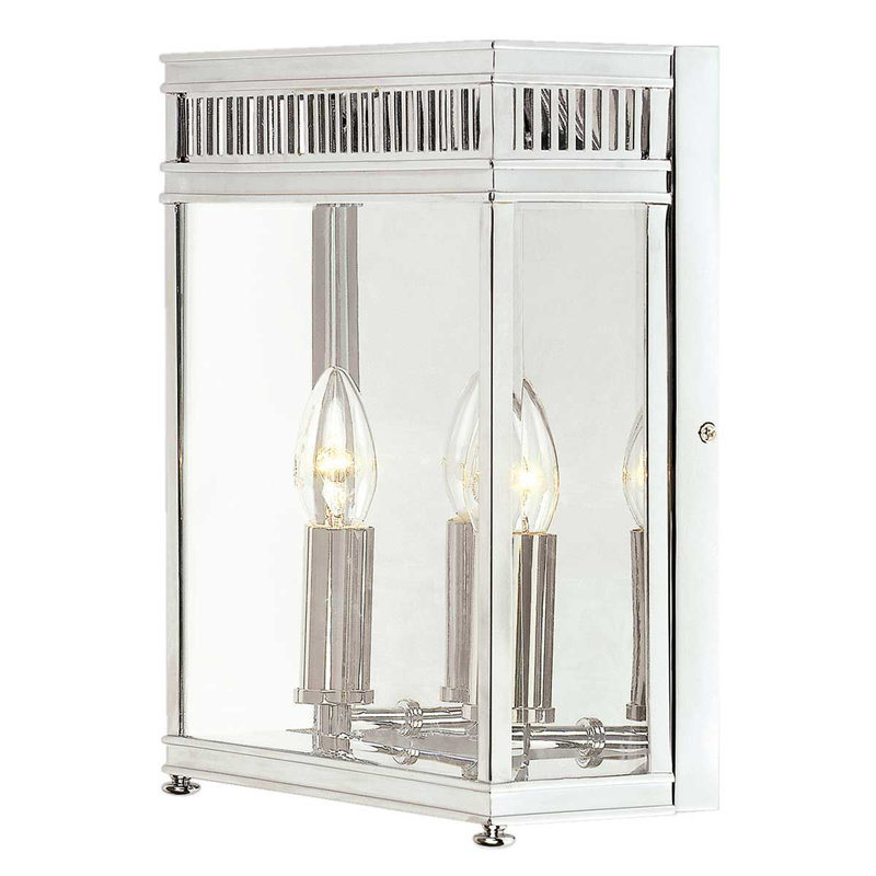 Weyler 2 - Bulb Outdoor Wall Lantern, Polished Chrome