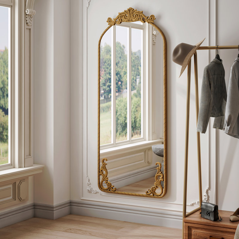 Miroir mural 58 po X24 po, Brun