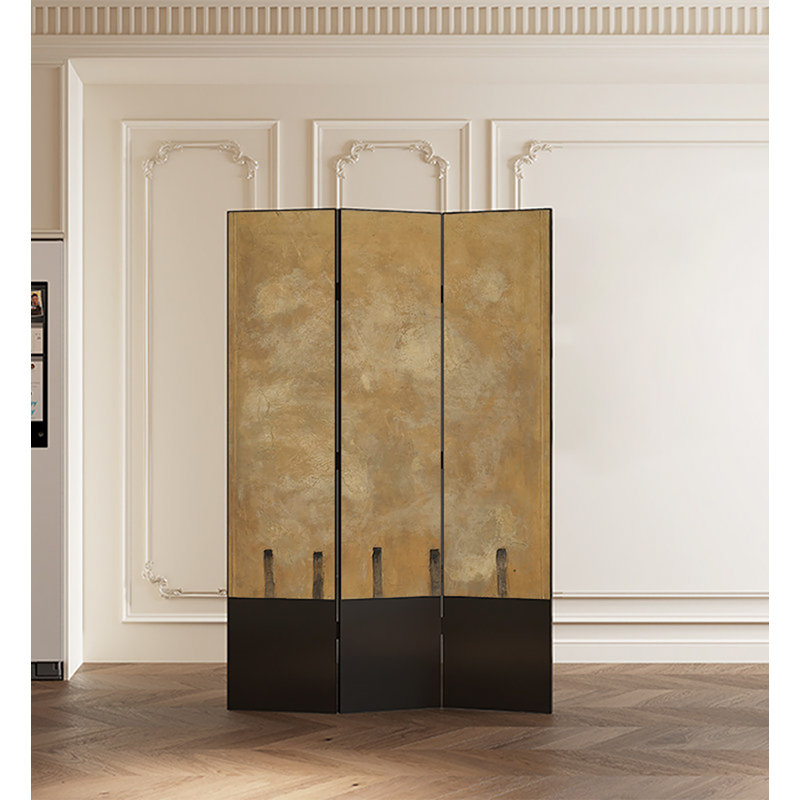 Mid-Century Solid Wood Foldable Bedroom Screen