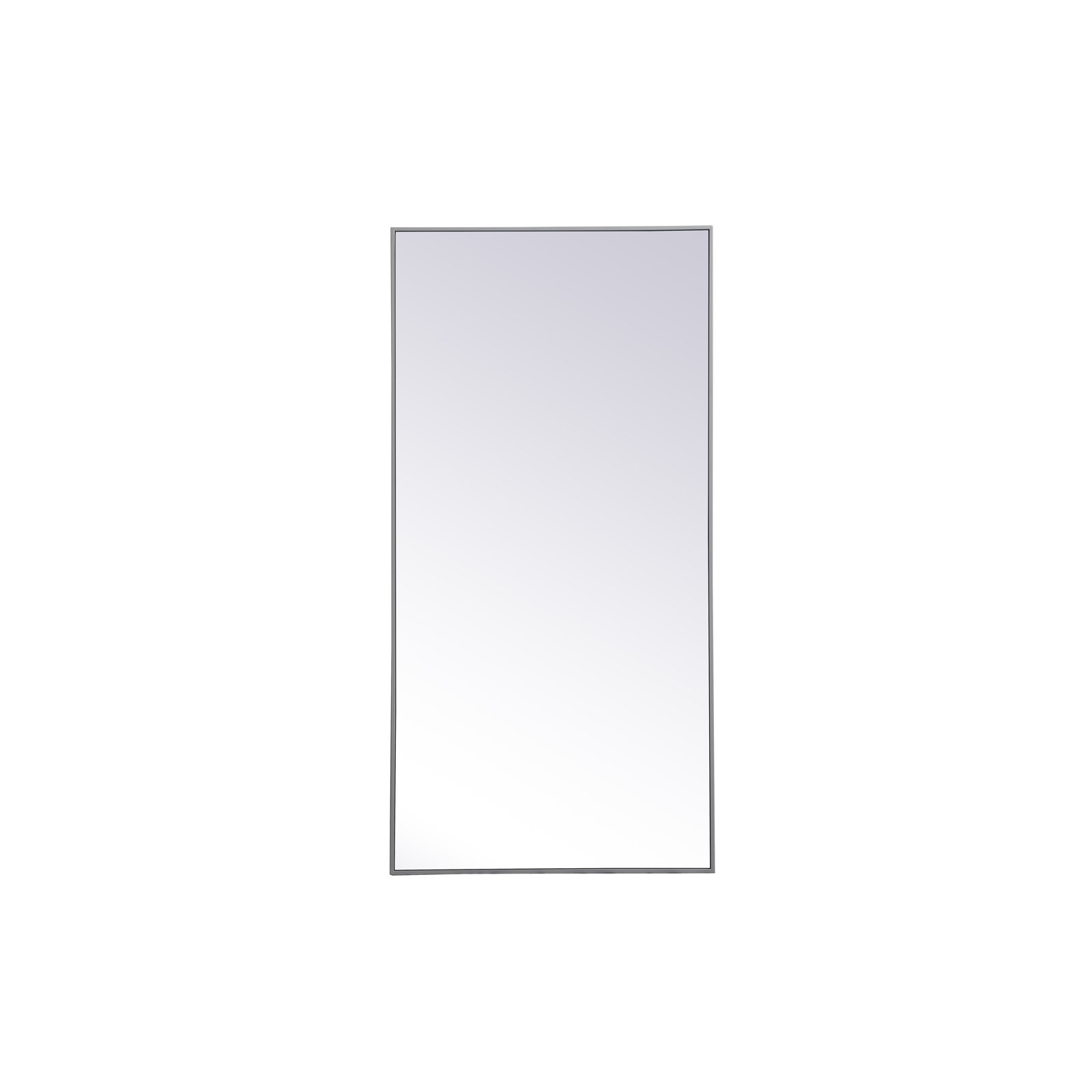 Sabine Metal Rectangle Wall Mirror, 60" x 30", Gray