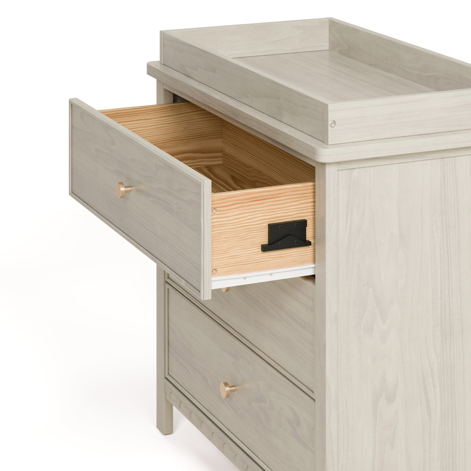 Sasha 3-Drawer Changing Table Dresser, Gray