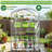 Abimars 5-Tier Portable Greenhouse with Locking Wheels, Clear PVC Cover, Zipper Door & Metal Shelves, Indoor Outdoor Mini Grow Tent for Balcony, Patio, Herbs, Seedlings & Houseplants-122443578