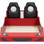 Lit de voiture de course rouge avec bande DEL et plateforme de nuit rembourrée Cozy Lighting