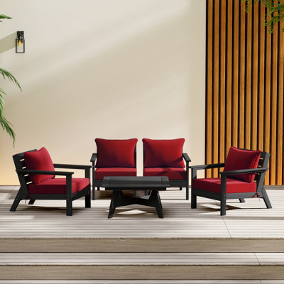 Ensemble de conversation à assise profonde 5 pièces