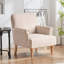  Ensemble de chaises rayées rembourrées en bois avec accoudoirs roulés-957280049