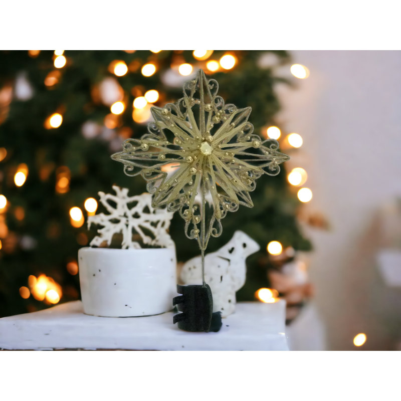 Décoration pour sommet de sapin à pince 14,5 po