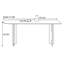 Petite table de salle à manger rectangulaire noire-2009620555