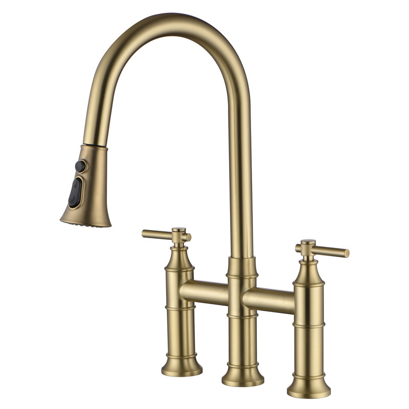 Robinet de cuisine rétractable Sumerain SWF6119PQ-XX, Or brossé
