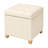 17.5" Square Faux Leather Storage Ottoman With Tufted Lid-1929306296-1929306297