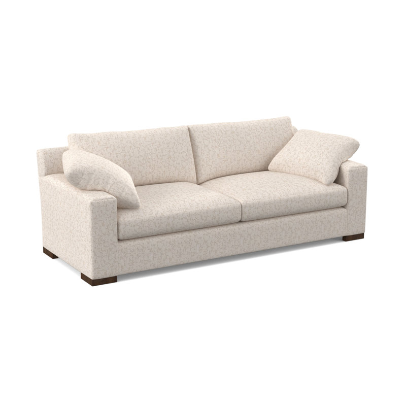 Morgan Sofa, American Walnut, Filigree Ivory 100% Polyester