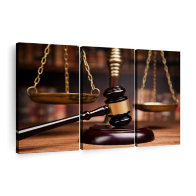 «Gavel And Scales», reproduction sur toile