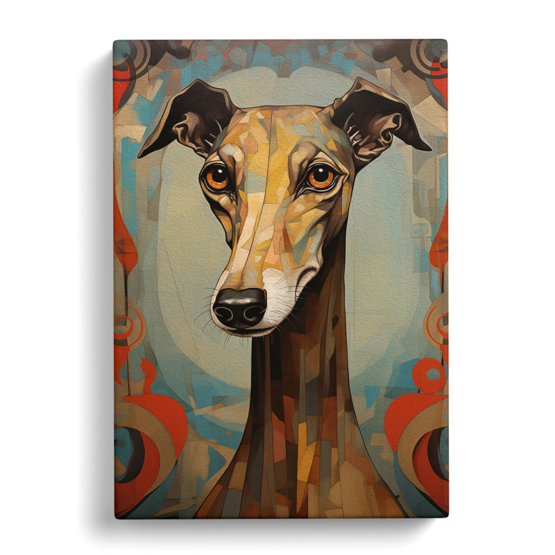 Greyhound Symbolism - No Frame Print, 76cm H x 50cm W x 3cm D