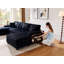 Canapé de style moderne pour intérieur, canapé convertible avec tissu en velours côtelé, canapé-lit moelleux et moderne pour un confort de salon surdimensionné