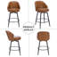 Counter Stool with Metal Frame