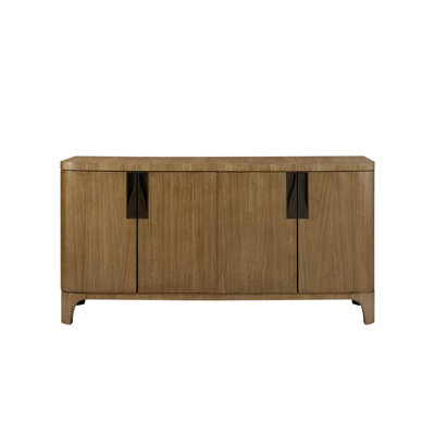 Carstens Server – Eucalyptus Veneer Buffet Cabinet with Storage, Adjustable Shelves & Soft-Close Doors
