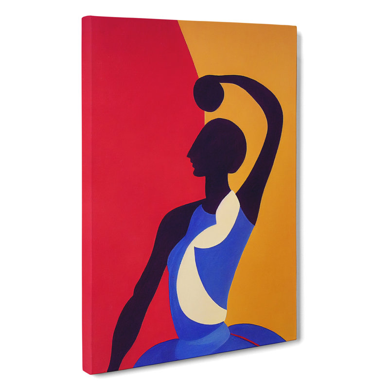 XC1022-1759X Dancer Woman In Abstract No.1 - Wrapped Canvas Print, 76cm H x 50cm W x 3cm D