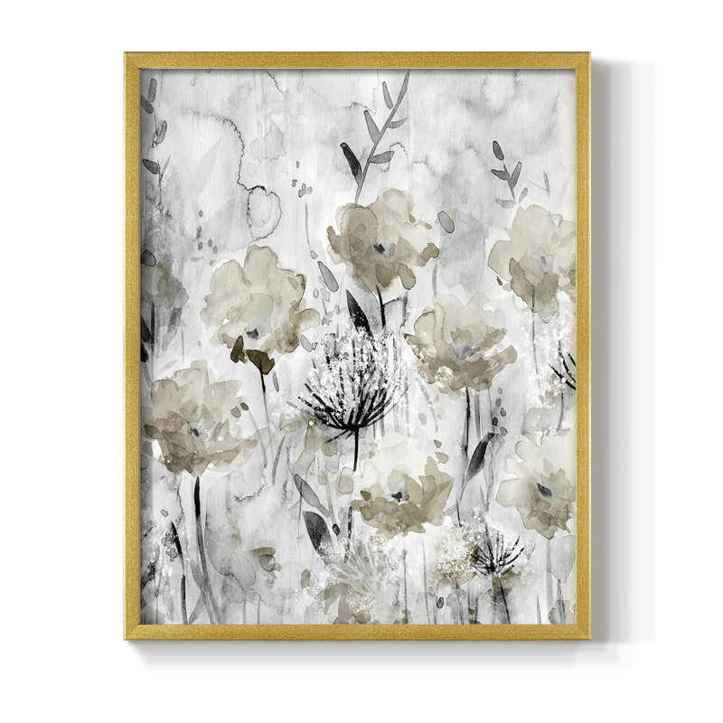 Artisanal Garden II, reproduction encadrée - bois massif, 11" H x 9" W, Doré