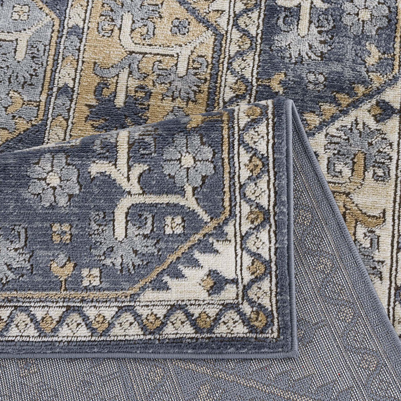 Tapis à motif de tuiles traditionnelles, Rectangle 5 pi 3 po x 7 pi