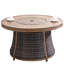 Table de foyer d'extérieur au propane en fer avec couvercle H 24,61 po x l 42 po Areefa-1576001341