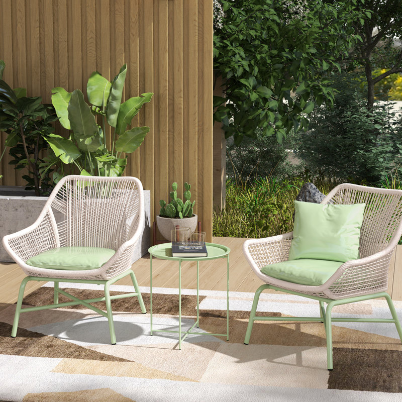 Table d'appoint d'extérieur 18 po avec plateau amovible et pieds pliables, vert, Vert