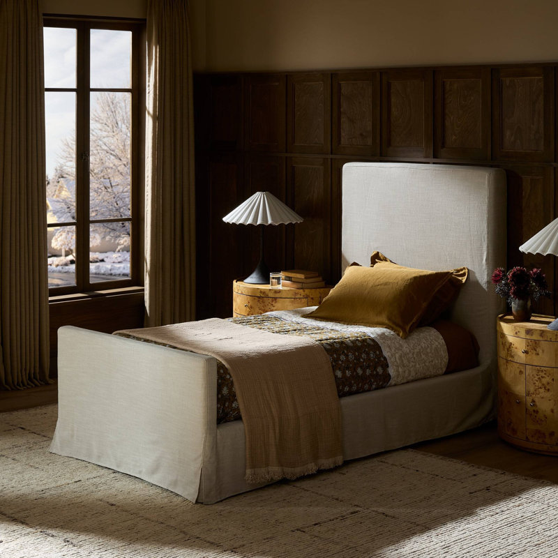 Kagan Slipcover Bed-Savoy Parchment-Twin, Twin, Savoy Parchment