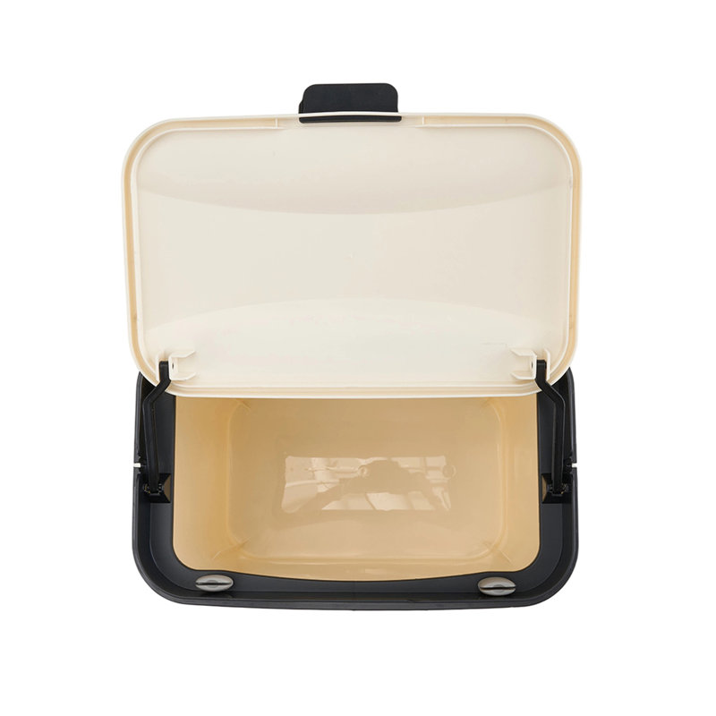 PP Waste Bin, Cream White