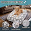Housse pour lit 44 x 35 x 6 po lavable et imperméable pour animal de compagnie, housse de remplacement ajustée en velours moelleux réutilisable seulement pour matelas pour chien