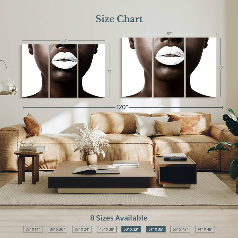 Shuttleworth White Lips, 36" H x 57" W