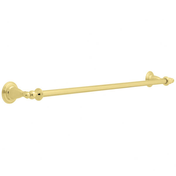 Victorian Wall-Mounted Towel Bar, Brilliance Polished Brass, 24" L