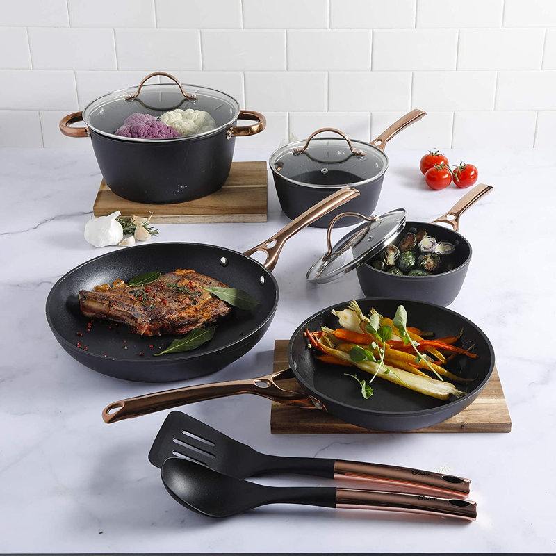 Gibson 10 Pieces Aluminum Non Stick Cookware Set