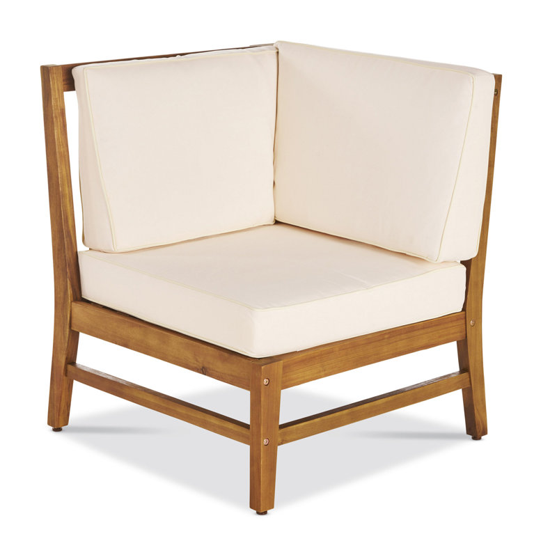 Fauteuil de coin Perla, crème