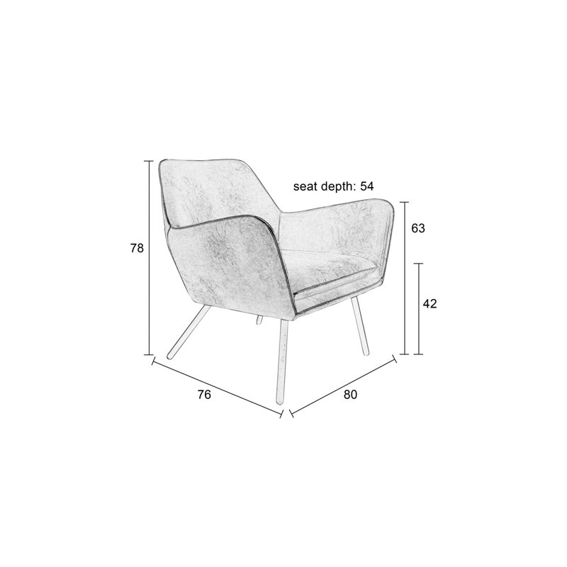 Bon Lounge Chair, Brown Faux Leather