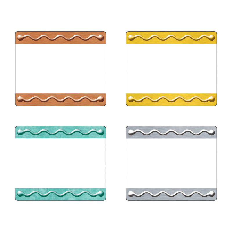 Étiquettes en relief tendance en métal Trend