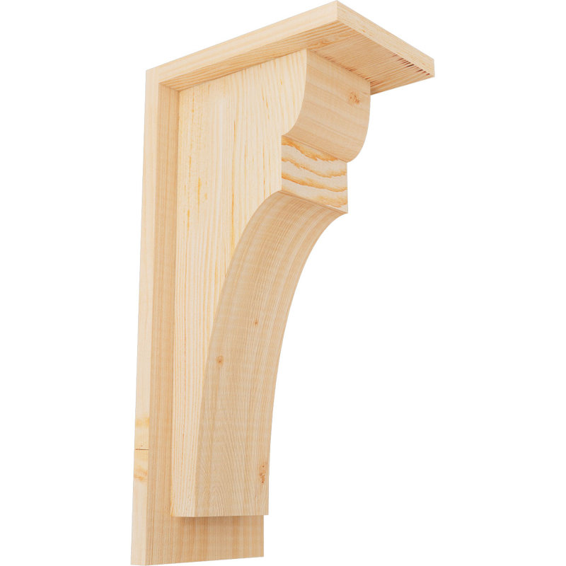 Yorkshire Yorktown avec plaque arrière, H 16 po x l 5,5 po x P 8 po, Sapin de Douglas, Lisse