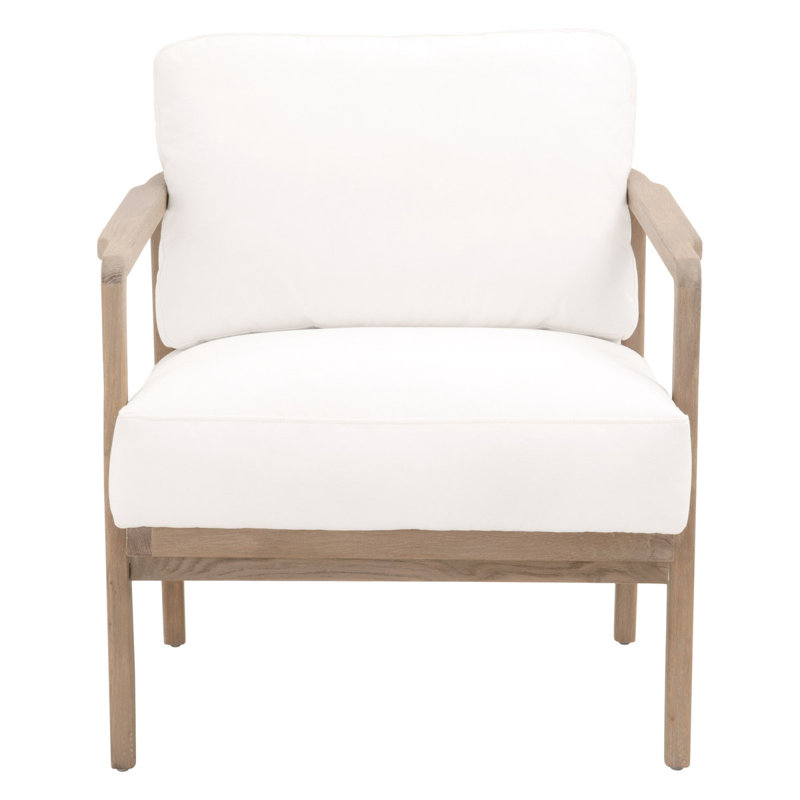 White Oak and Rope Upholstered Accent Chair
