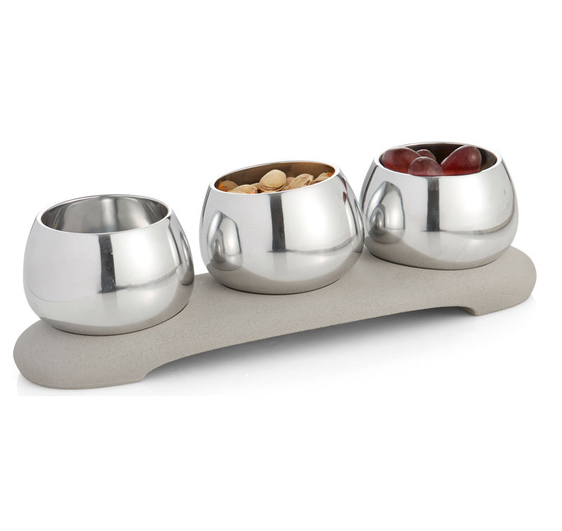 Nambé Forte Stainless Steel Condiment Server